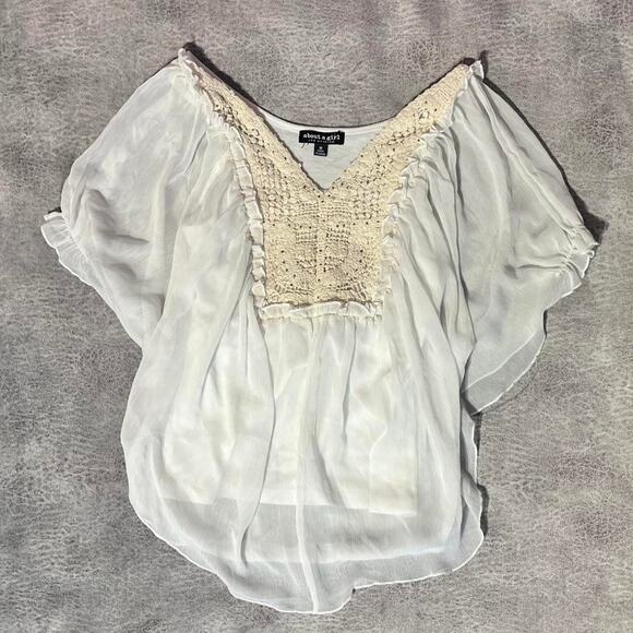 Boho about a girl sheer womens blouse - Picture 1 of 7
